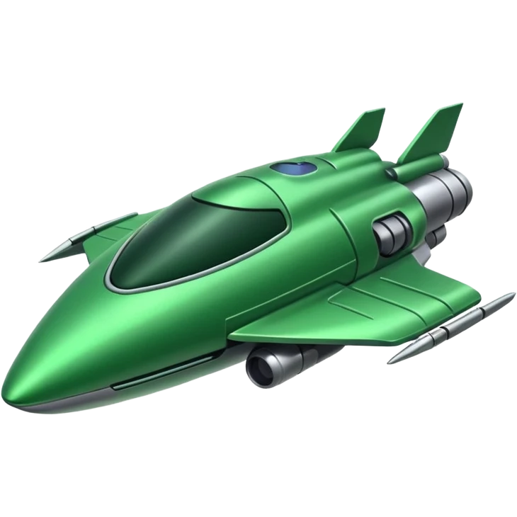 green spacecraft emoji