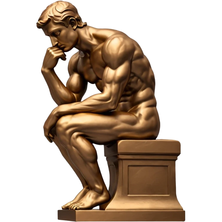 the thinker statue emoji