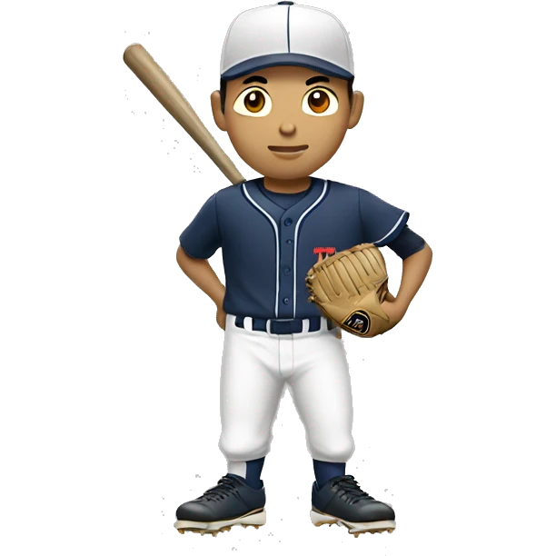 Asian man baseball emoji