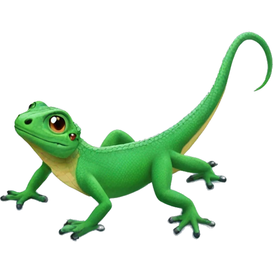 Lizard on ice emoji