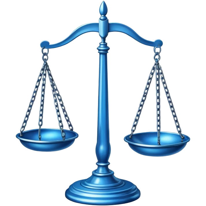 blue scales of justice emoji