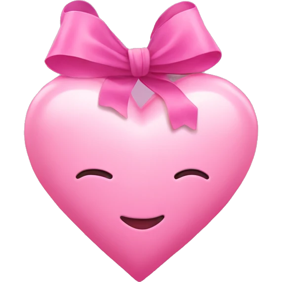 Heart with a pink bow emoji