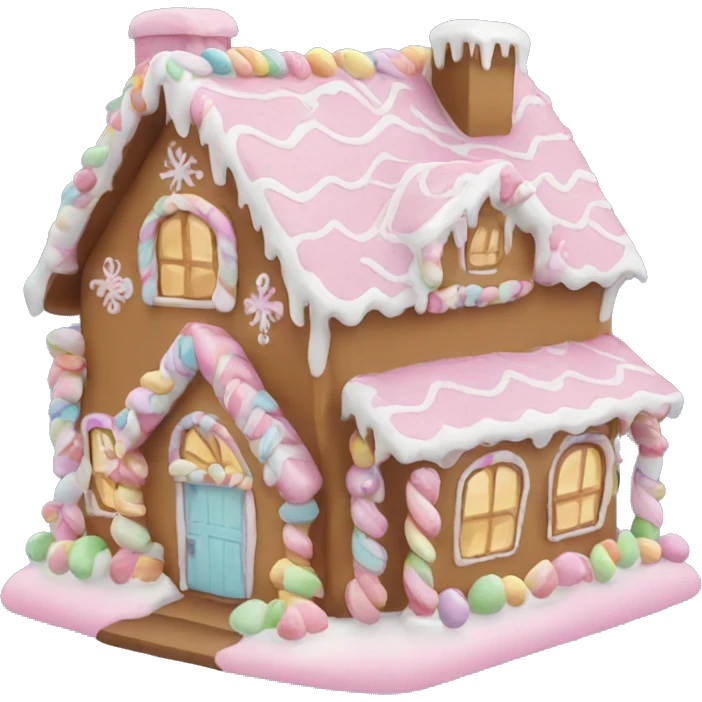 pastel gingerbread house emoji