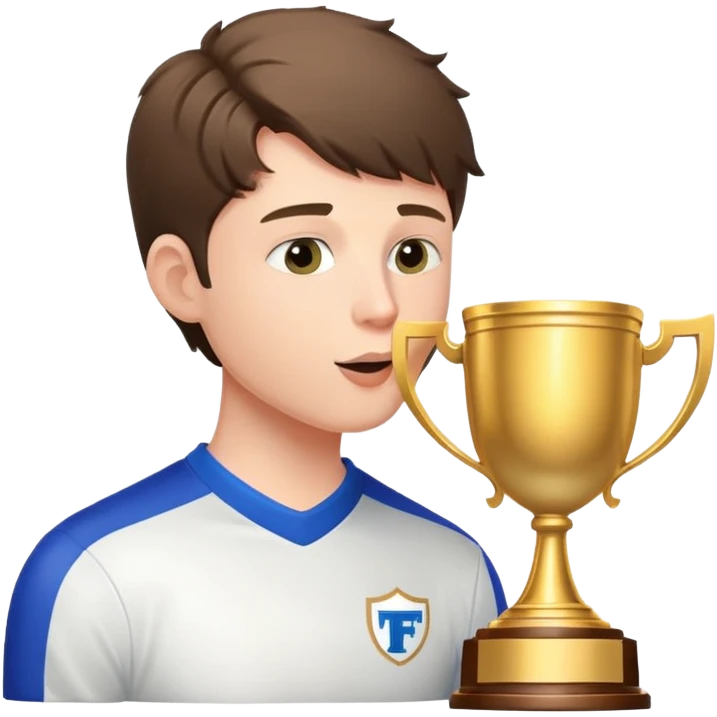White Josh Allen kissing trophy  emoji