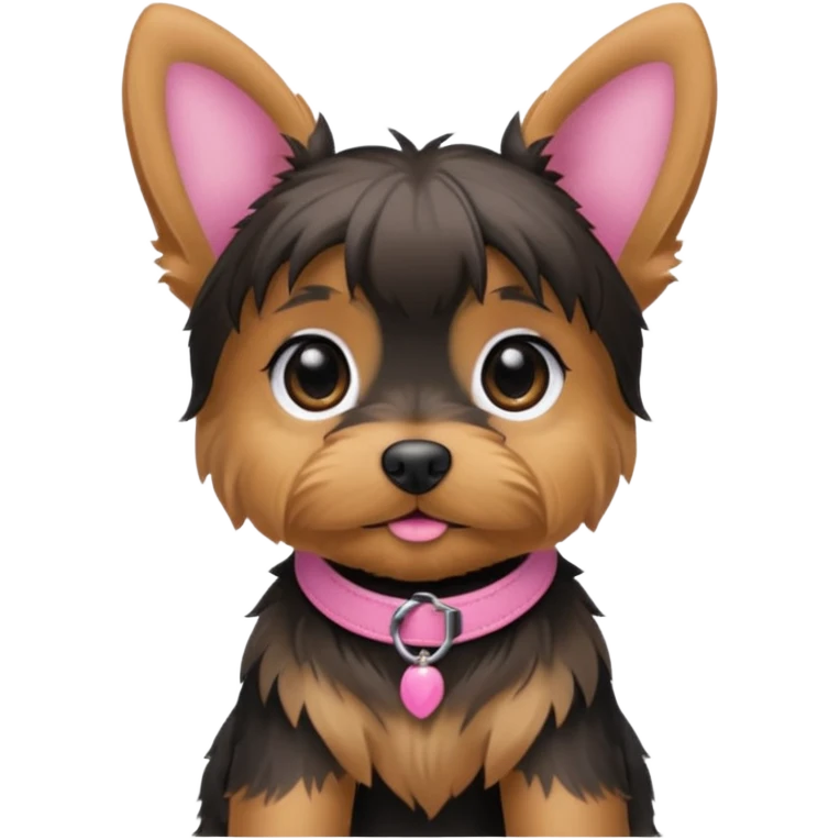 Female yorkie puppy floppy ears emoji