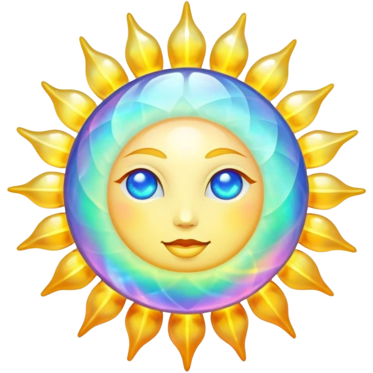 opal crystal sun emoji
