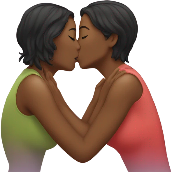 lesbians kissing emoji