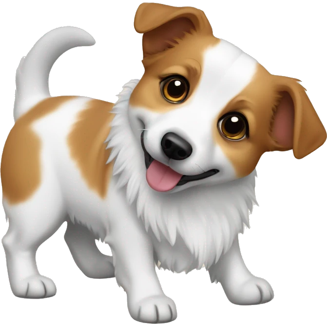 jack russell broken together with fluffy corgi emoji