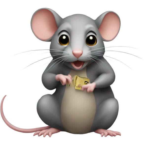 A rat with the inscription "Alinght" emoji