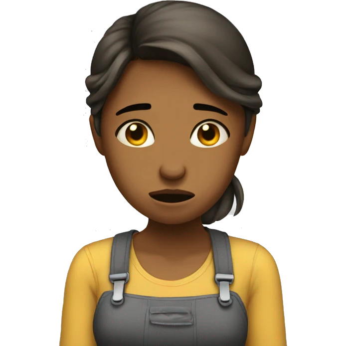 Girl crying over having to work emoji