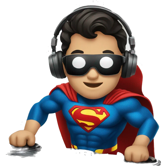 Superman Djing  emoji