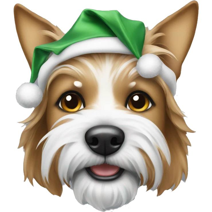 Christmas terrier emoji