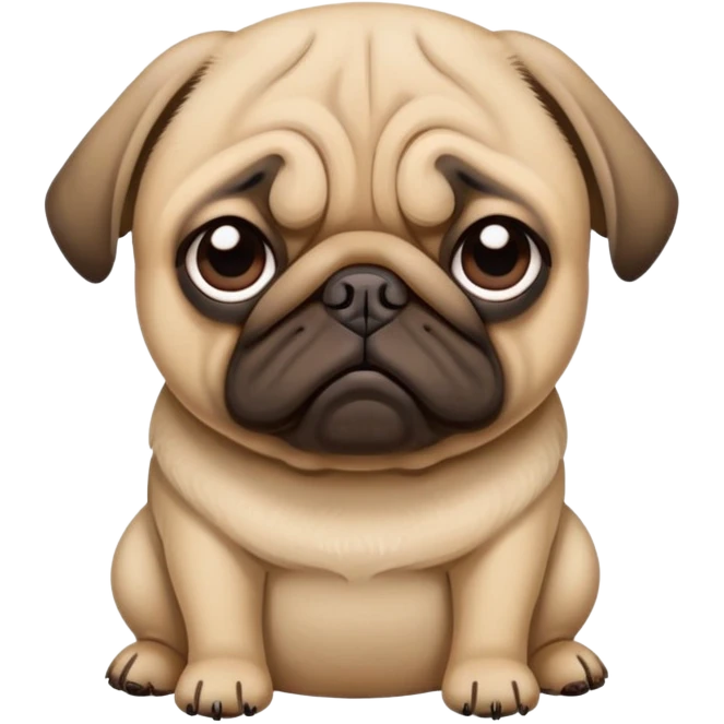 pug having bruh expression  emoji