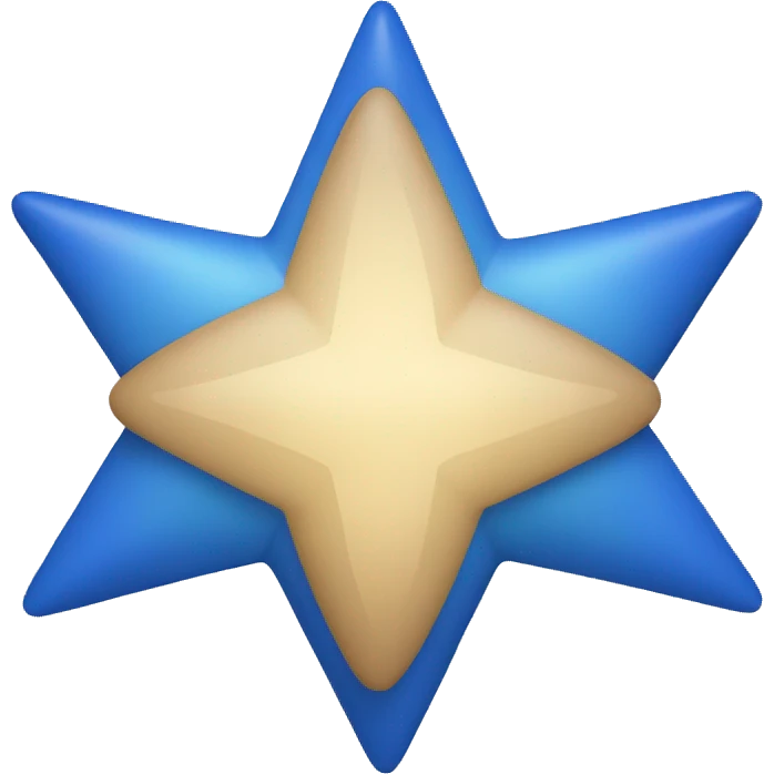 blue 4 point star emoji
