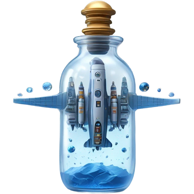 spaceship in bottle emoji