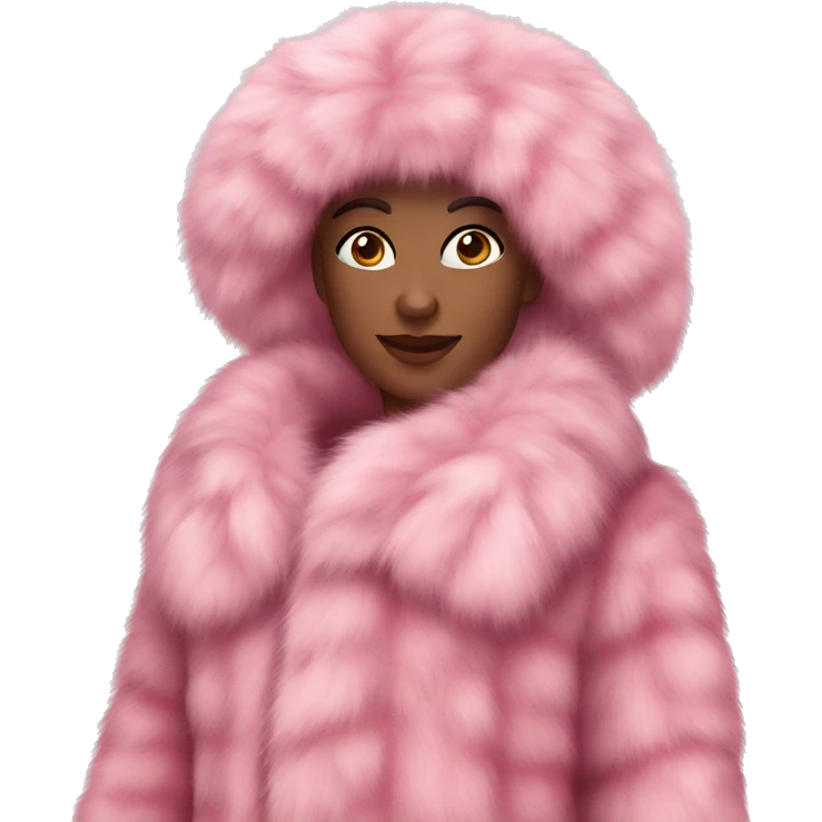 Luxurious Pink fur coat emoji