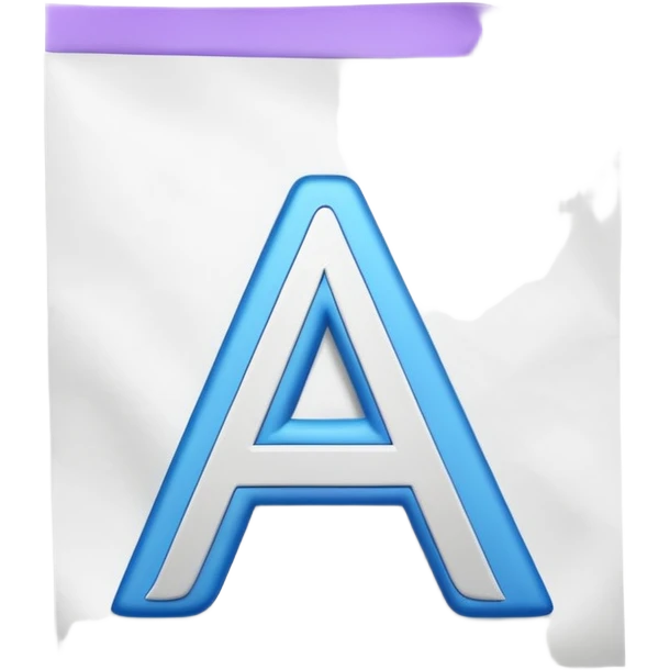 paper sheet with letter А highlighted emoji