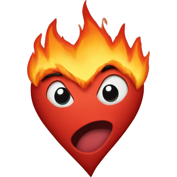 Flaming heart emoji