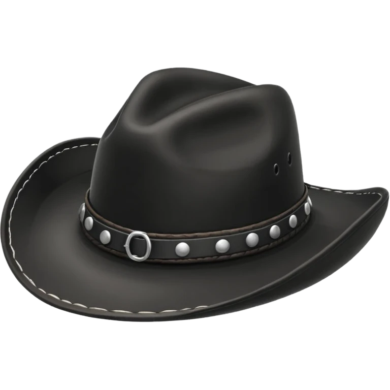 white and black cowboy hat emoji