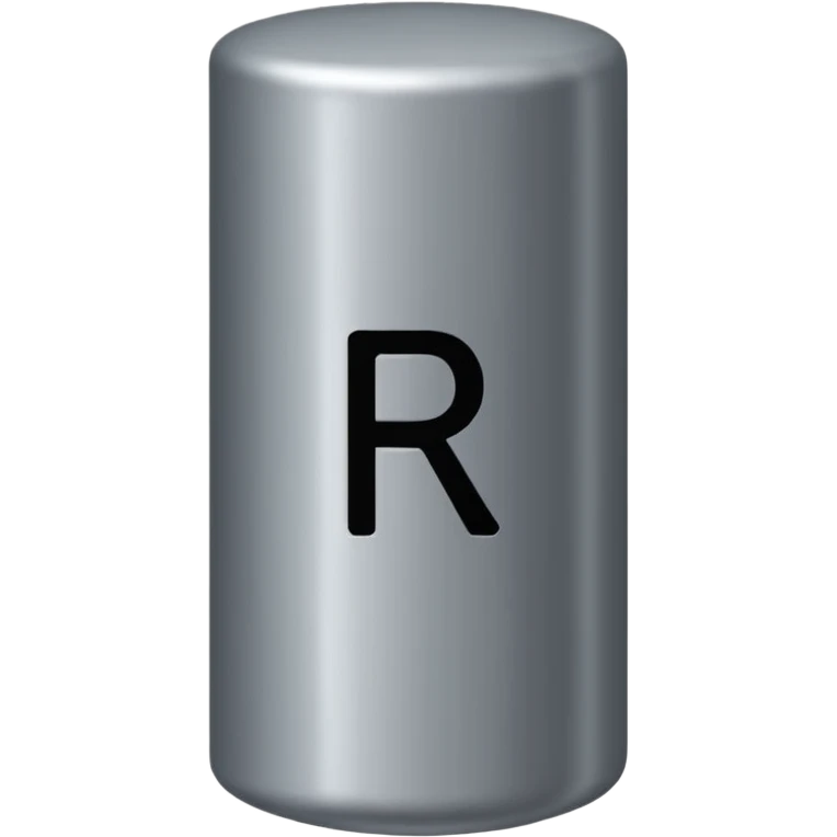 grey cyllinder with the word 'rhode' across the side emoji