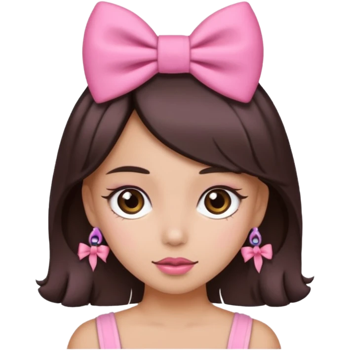Girly girl morenita  emoji
