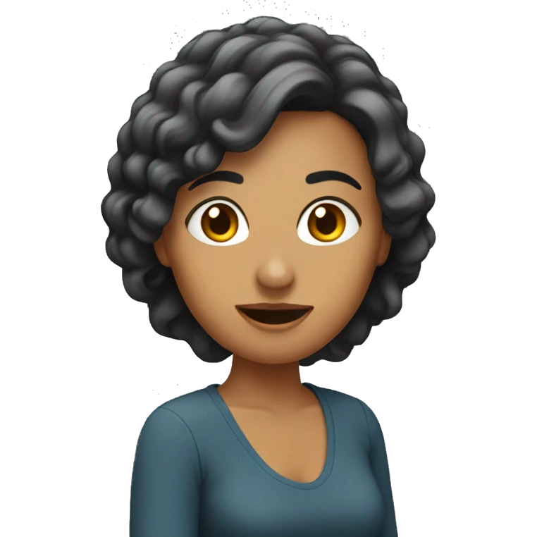 Mujer cabello corto emoji