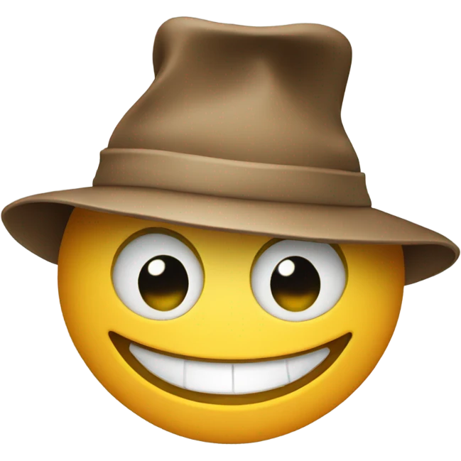 Smiling hat emoji