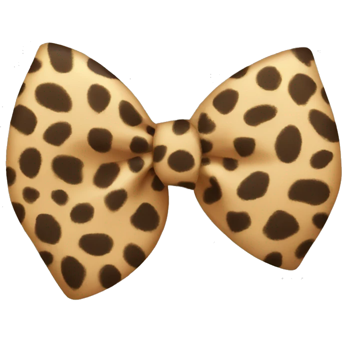 Cheetah print bow emoji