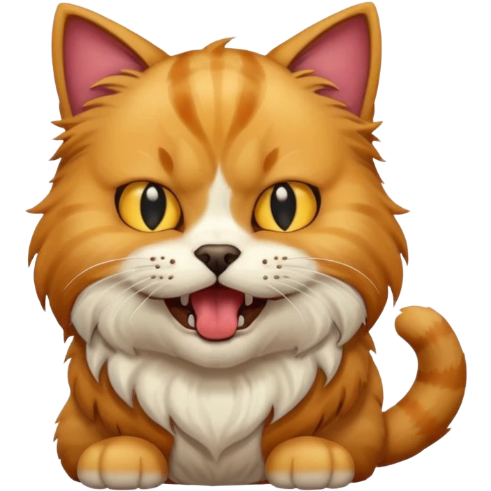 A cat eating a dog  emoji
