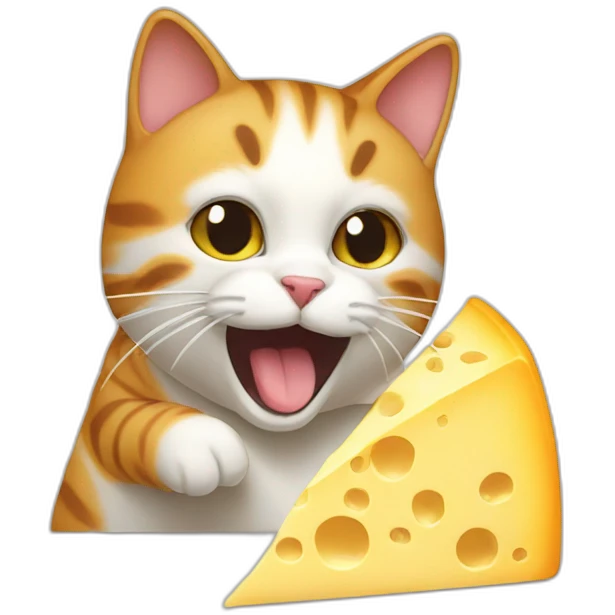 CAT EATING CHEESE emoji