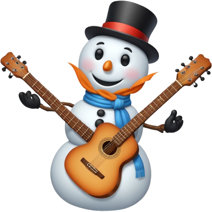 Snowman with Musical Instrument emoji
