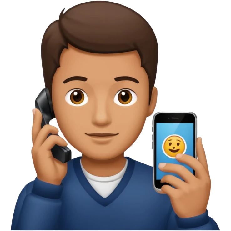 man using phone sticker
 emoji