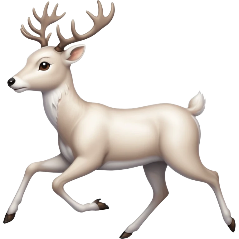running white dear emoji