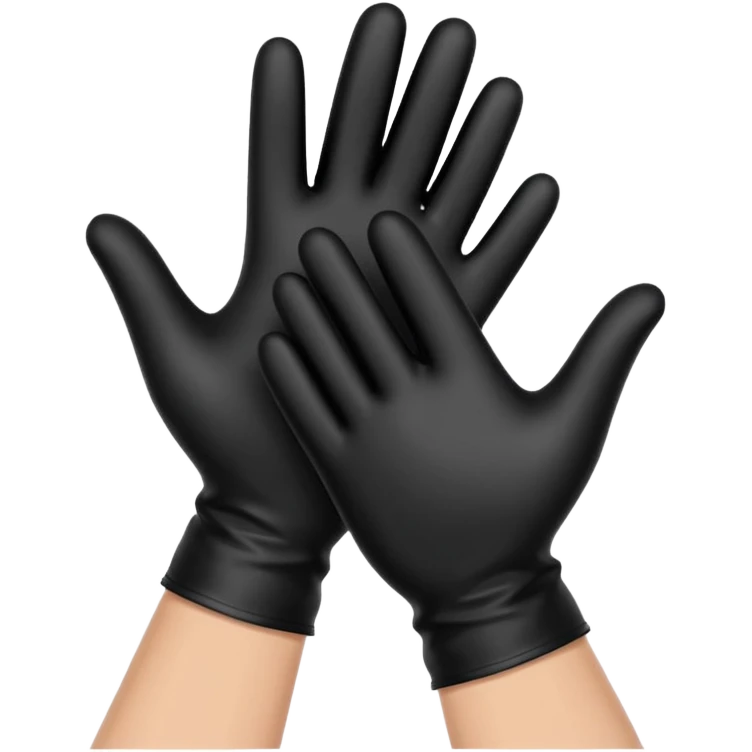 Black rubber gloves  emoji