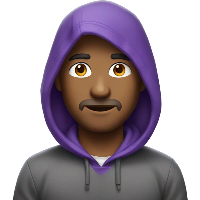 purple haired dude with a hoodie emoji