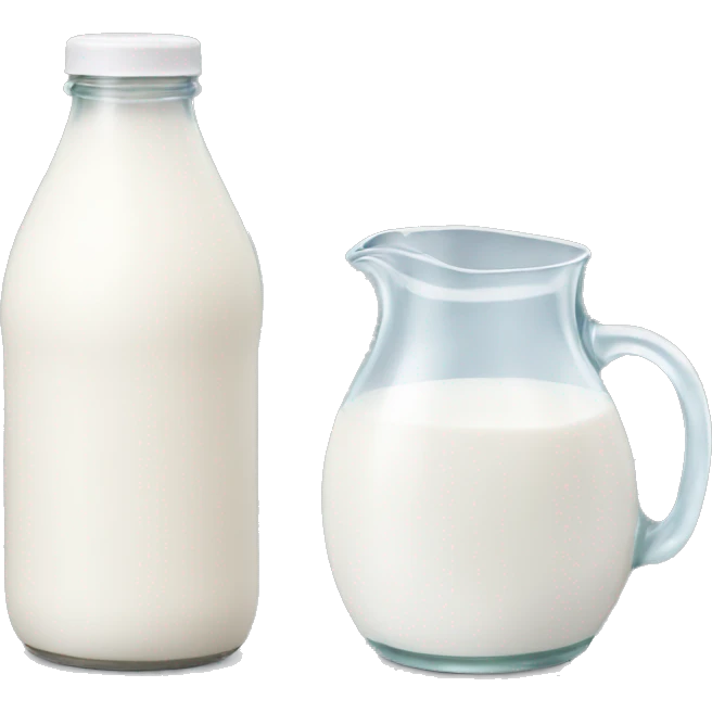 white milk in bottle emoji
