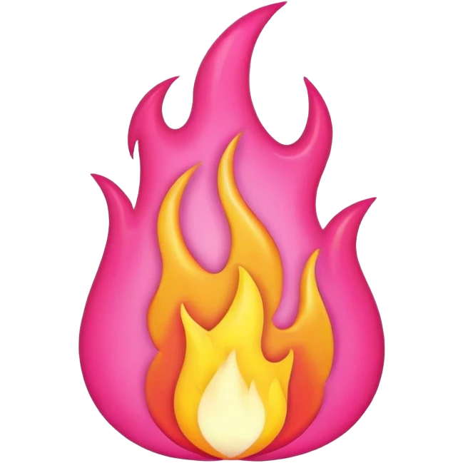 Pink flame iOS 18 emoji emoji