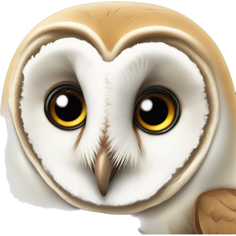 curious barn owl staring at you emoji