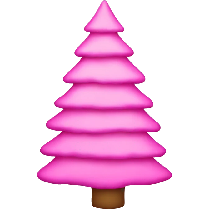 Pink Christmas tree emoji