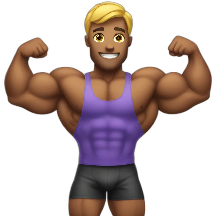 Bodybuilder flexing emoji