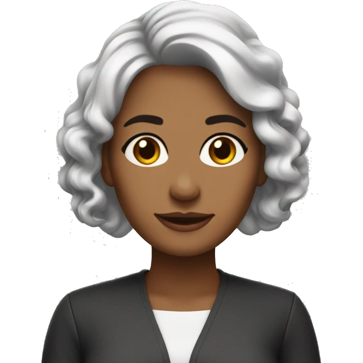 Mujer de 40  con corte de cabello corto color marrón y de profesión comunity mánager  emoji