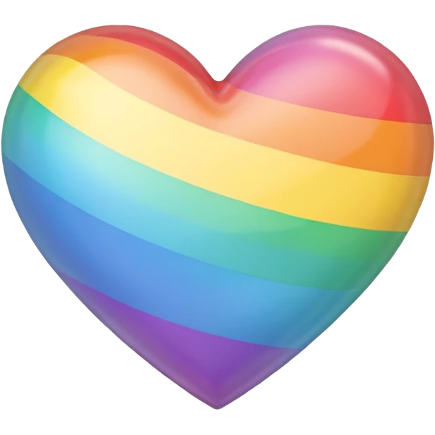 rainbow pride heart with a pastel color palette emoji
