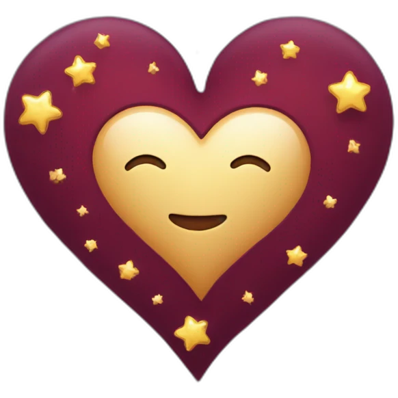 Coeur avec des étoiles emoji