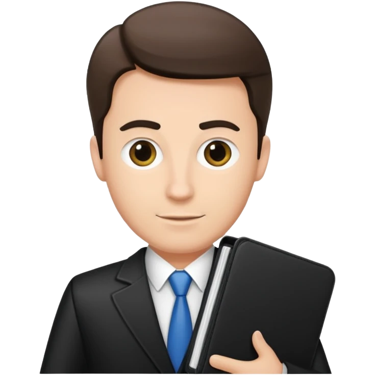 businessman with portfolio emoji