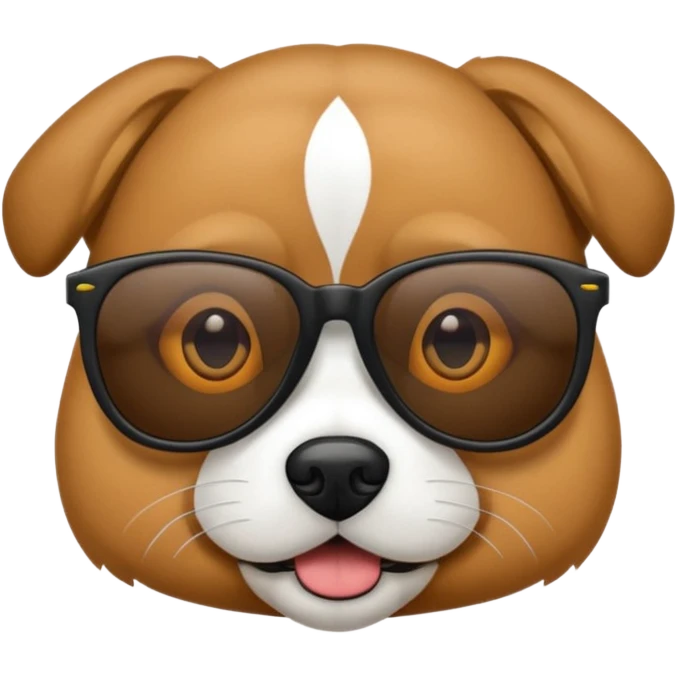 Perro con gafas emoji
