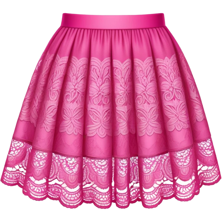 ultra realistic hot pink lace skirt emoji