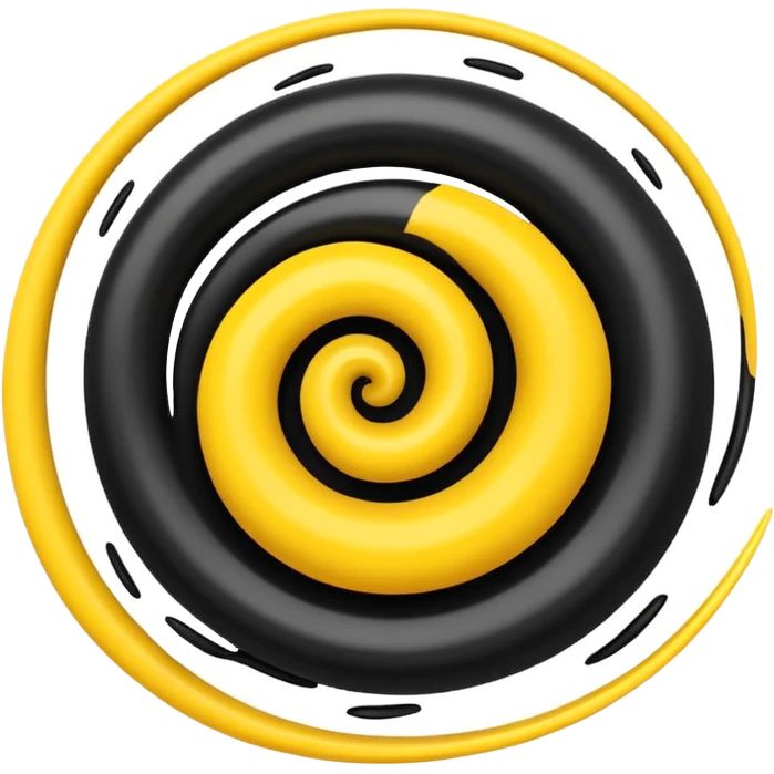 Scribble with black scribble and yellow spiral emoji