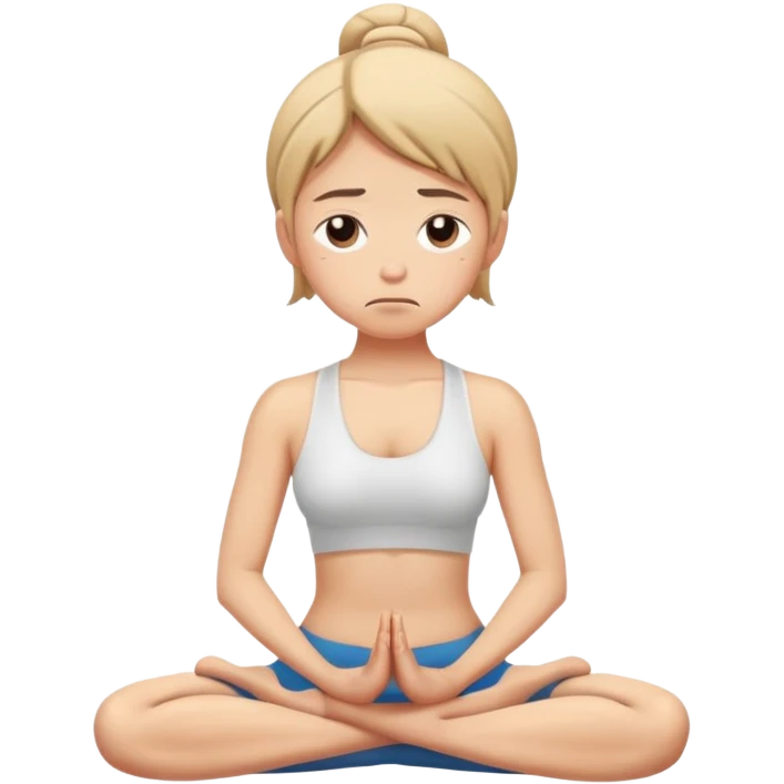 Sad face yoga emoji