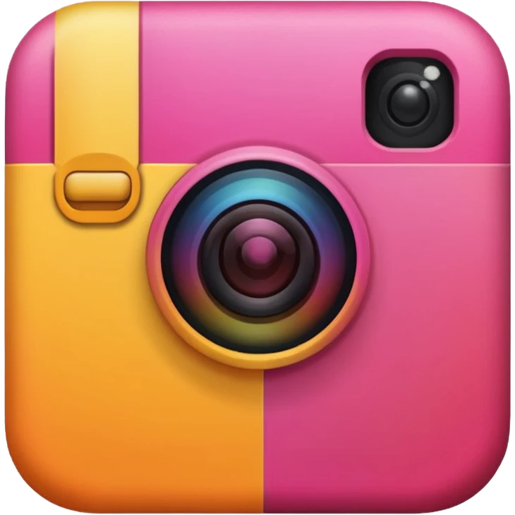 Instagram logo emoji style with soft shadow emoji