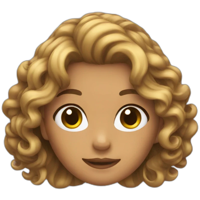 girl curl hair emoji